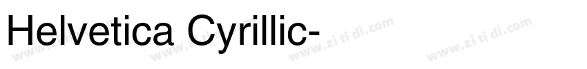 Helvetica Cyrillic字体转换